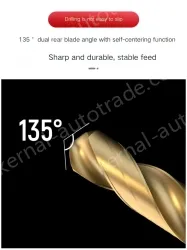 Set of 19 straight shanks containing cobalt twist diamonds