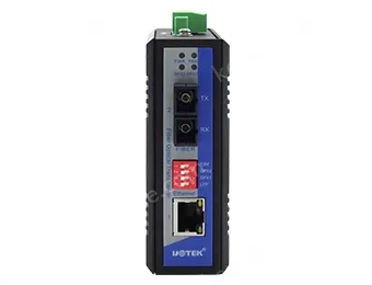 UOTEK 10/100M 1 Fiber 1 RJ-45 Port Industrial Switch