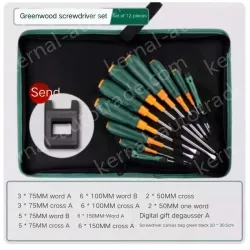 Set of 12 screwdriver canvas sets
