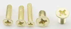 Golden Flat Head Screws M3*9