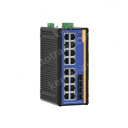 [100 Gigabit 2 Optical 16 Electric] Ring Network Management Industrial Switch
