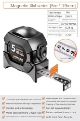 Class I accuracy 5 m X 19mm, self-locking/covering/magnetic/double-sided ruler belt