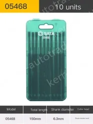 10Pcs single head, slotted 6mm, total length: 150mm-05468