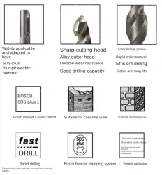 Four-pit masonry application mixing set (6 pieces)