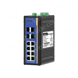 4 Ports Gigabit SFP + 8 Ports Gigabit RJ45 Din-Rail Managed Industrial Ethernet Switch