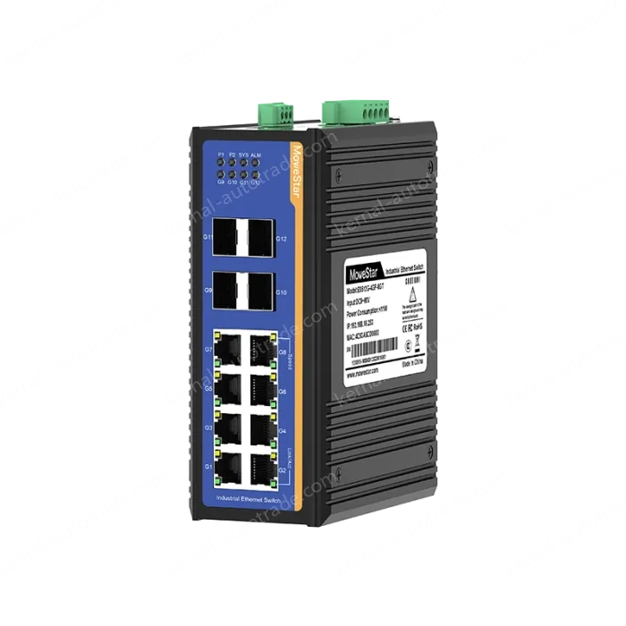 4 Ports Gigabit SFP + 8 Ports Gigabit RJ45 Din-Rail Managed Industrial Ethernet Switch