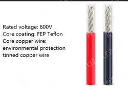 Teflon Wire Cable 8AWG Black 165 cores