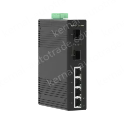 2 Ports Gigabit SFP + 4 Ports Gigabit RJ45 Din-Rail Unmanaged Industrial Ethernet Switch