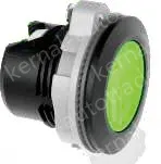 Yellow frosted button, plastic black border, screw wiring