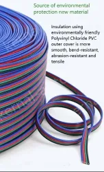 LED light connecting cable 18AWG*4 and (34/0.14TS)