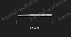 Stainless steel tweezers Straight round head (thick) 12.5cm