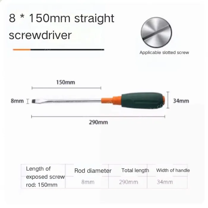 Slotted screwdriver 8*150