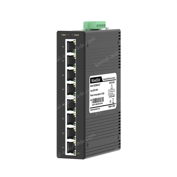 8 Ports Gigabit T(x) Din-Rail Unmanaged Industrial Ethernet Switch