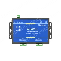 2 Ports RS485/422 Serial to 100M Ethernet Opto-isolated Server