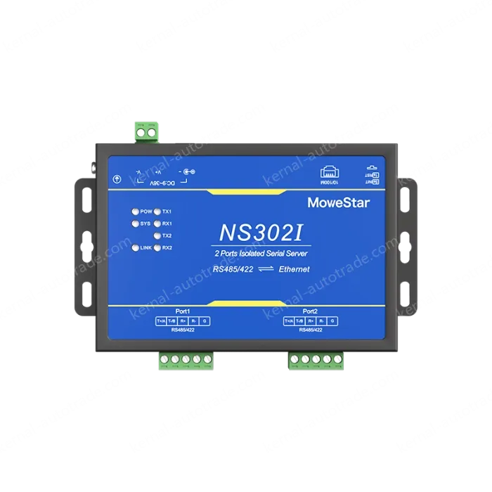 2 Ports RS485/422 Serial to 100M Ethernet Opto-isolated Server