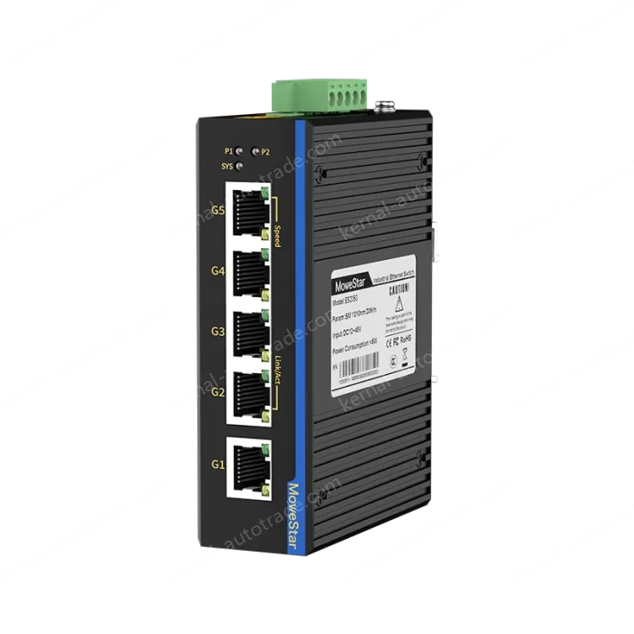 5 Ports Gigabit T(x) Din-Rail Unmanaged Industrial Ethernet Switch