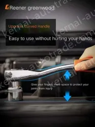 Upgraded 72-tooth bent shank auto repair 44-piece set