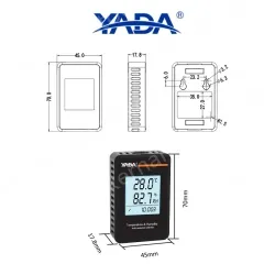 YD877Y-N2 digital temperature and humidity LCD display 485 RJ45