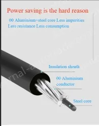 Steel core insulated wire 1KV*JKLGYJ-300/25