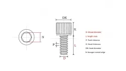 Cylindrical head hexagon socket screws M5*25