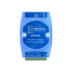 DIN Rail Serial Server 2 ports