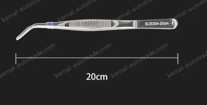 Stainless steel tweezers Curved round head (304 models) 20cm