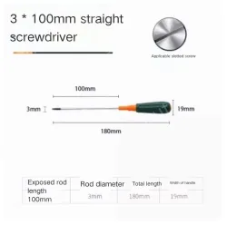 Slotted screwdriver 3*100