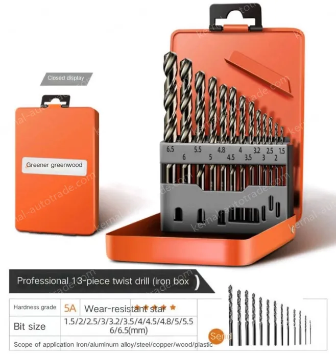 Professional iron box 13-piece set + 13 twist drills