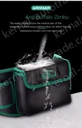 The waist bag can hold a mobile phone and a power drill 1680D wear-resistant zipper+electric drill buckle