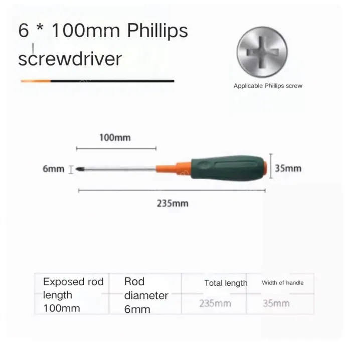Phillips screwdriver 6*100