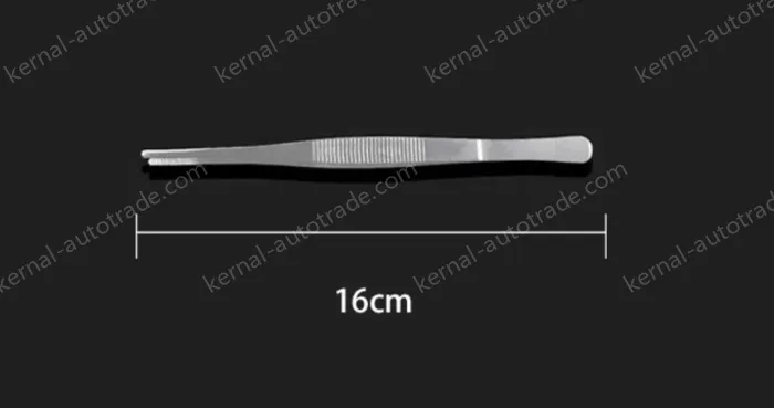 Stainless steel tweezers Straight round toe (thick) 16cm