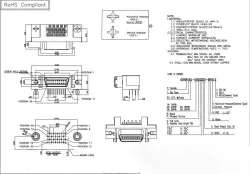 SCSI Connector Series 180 Degree PCB Board-to-Board Servo 26-PIN Headers