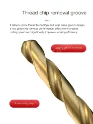 Set of 19 straight shanks containing cobalt twist diamonds