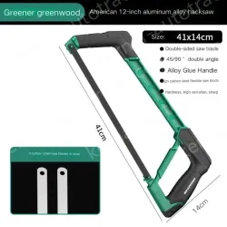 Industrial Heavy Duty 12 inch all-aluminum hacksaw stand with 3 carbon hacksaw blades