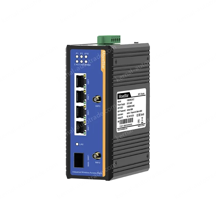 1 Port Gigabit SFP + 4 Ports Gigabit RJ45 Din-Rail Dual Band Wi-Fi6 Wireless Router