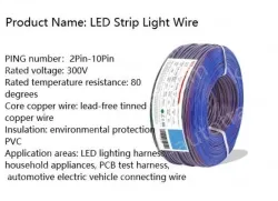 LED light connecting cable 18AWG*4 and (34/0.178TS)