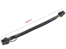6PIN to 8PIN Server Power Cable Graphics Card Cable Mesh Sleeve Protection 22cm