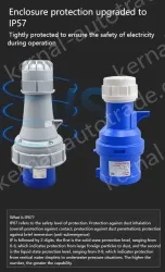 3 pole 63A open receptacle + socket