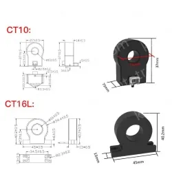 Precision current transformer CT16L-5k-50 closed transformer