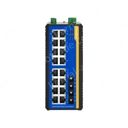 2 Ports 100M F(x) + 16 Ports 10/100M T(x) Din-Rail Unmanaged Industrial Ethernet Switch