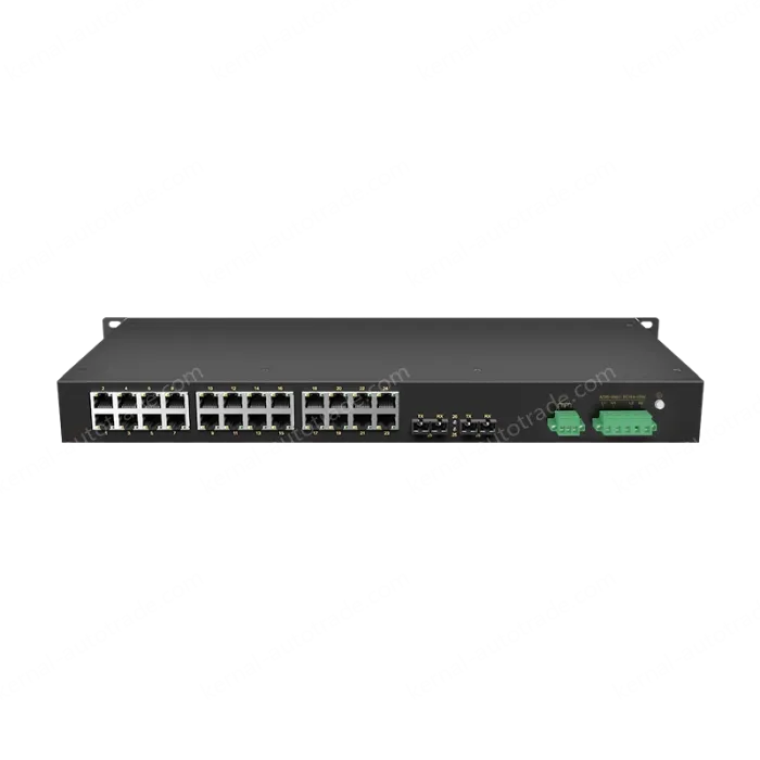2 Ports 100M F(x) + 24 Ports 10/100M T(x) Rack-mount Unmanaged Industrial Ethernet Switch