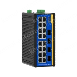 4 Ports Gigabit SFP + 16 Ports 10/100M T(x) Din-Rail Unmanaged Industrial Ethernet Switch