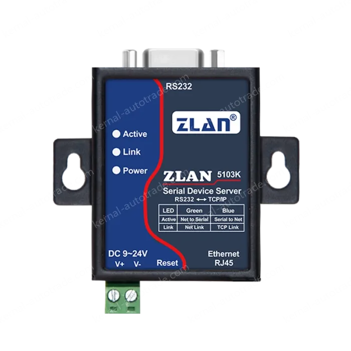 Rail/desktop serial server