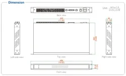 UOTEK 10/100M TCP/IP to 16 Ports RS-485/422 Serial Device Server with Lightning Isolation