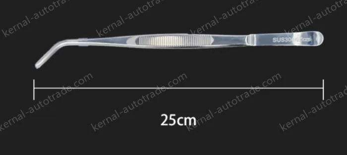 Stainless steel tweezers Curved round head (304 models) 25cm