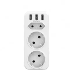Germany France extension usb wall socket