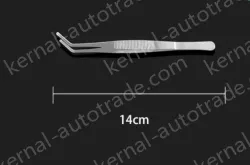 Stainless steel tweezers Curved round head (thick) 14cm