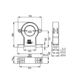 YDKR40 series,YDKR40-HTD-500 open hall DC sensor