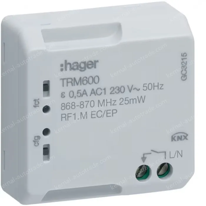 Control for latching relay, timer KNX radio