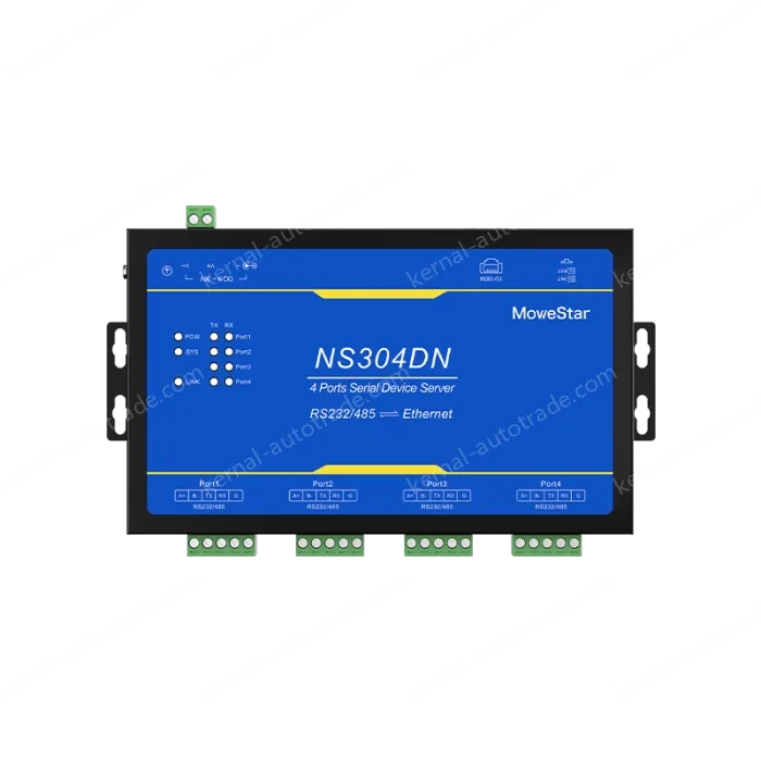 4 Ports RS232/485 Serial to 100M Ethernet Server